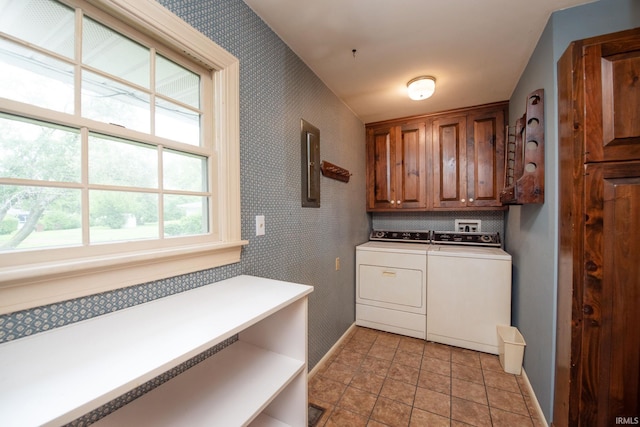 1301 E 4th St, Fowler, IN 47944 - washroom featuring cabinet space, independent washer and dryer, baseboards, and electric panel