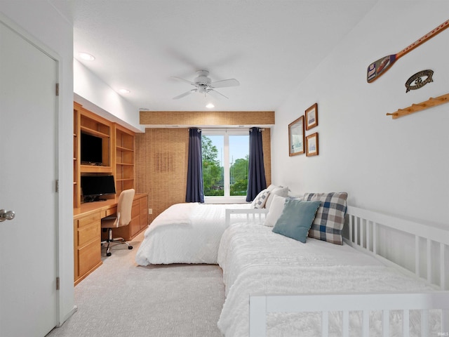 10660 N Southshore Dr Unit D3, Syracuse, IN 46567 - carpeted bedroom with recessed lighting and a ceiling fan