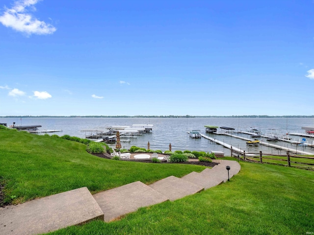 10660 N Southshore Dr Unit D3, Syracuse, IN 46567 - water view with a boat dock and boat lift