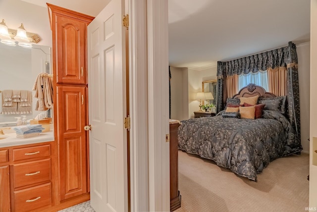 1023 Sunset Dr, Wabash, IN 46992 - bedroom with crown molding and light colored carpet