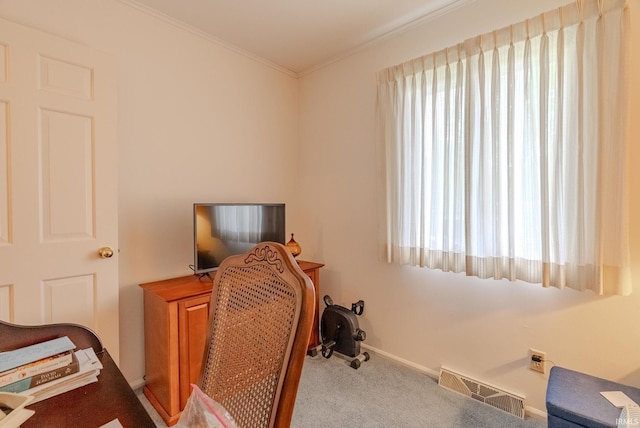 1023 Sunset Dr, Wabash, IN 46992 - carpeted office space with baseboards and ornamental molding