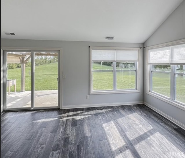 3981 Gussie Ct, Warsaw, IN 46582 - unfurnished sunroom featuring vaulted ceiling