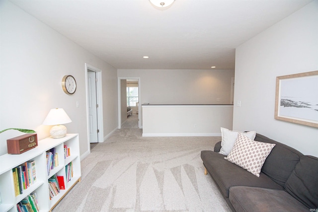 2184 Ringneck Rd, West Lafayette, IN 47906 - living area with carpet, baseboards, and recessed lighting