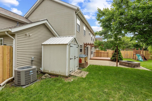 2034 Windflower Pl, West Lafayette, IN 47906 - back of property with central AC unit