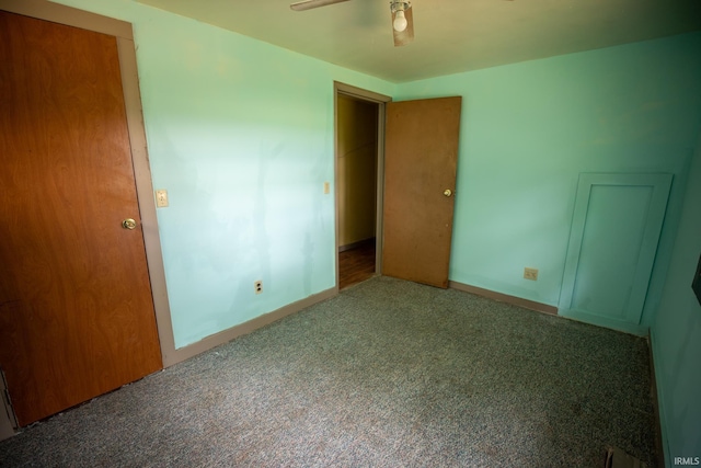 8147 15th Rd, Argos, IN 46501 - unfurnished bedroom with carpet, a ceiling fan, and baseboards