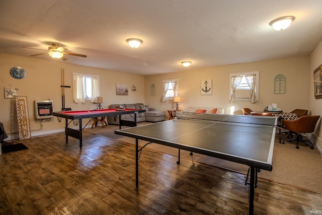 4555 E 250 S, Knox, IN 46534 - playroom with heating unit, plenty of natural light, and wood finished floors