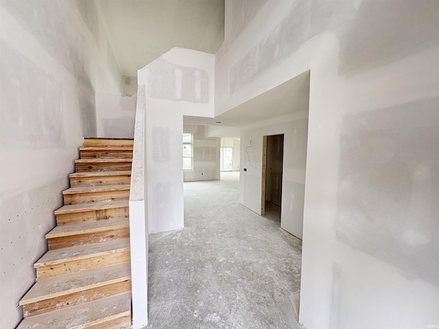 4792 Falcon Pkwy, New Haven, IN 46774 - staircase with a high ceiling