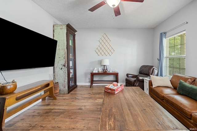 4665 S 150 E, Lafayette, IN 47909 - living area with wood finished floors and ceiling fan