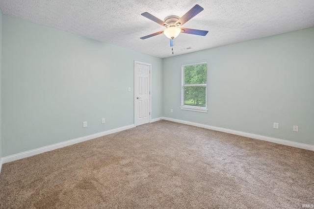 4665 S 150 E, Lafayette, IN 47909 - carpeted empty room featuring a textured ceiling, ceiling fan, and baseboards