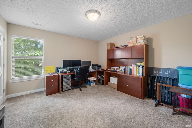 4665 S 150 E, Lafayette, IN 47909 - office area with carpet, a textured ceiling, and baseboards