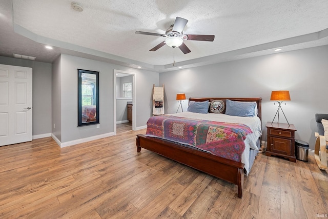 4665 S 150 E, Lafayette, IN 47909 - bedroom with a textured ceiling, light wood-style floors, baseboards, recessed lighting, and a ceiling fan