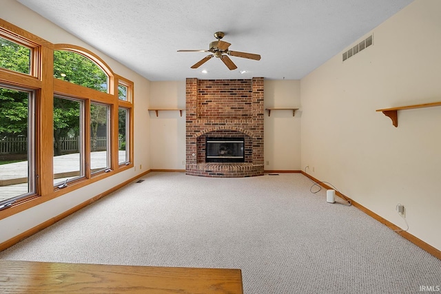 56 Jester Ct, Lafayette, IN 47905 - unfurnished living room with a ceiling fan, baseboards, carpet flooring, and recessed lighting