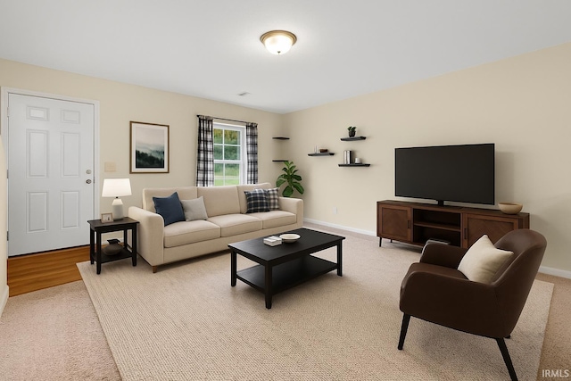 496 Arbor Ln, Huntington, IN 46750 - living area featuring light colored carpet and baseboards