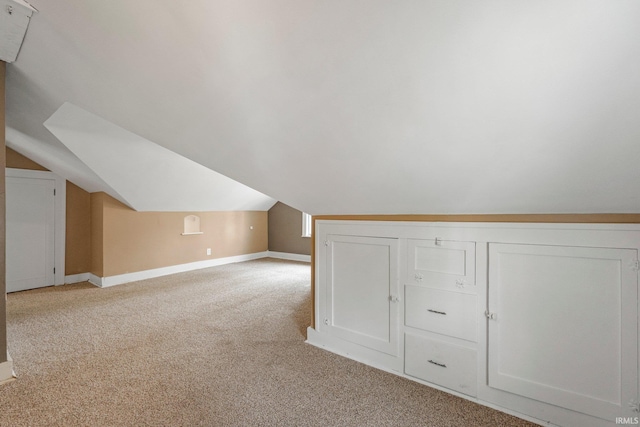 285 N Center St, Waterloo, IN 46793 - additional living space featuring light carpet, lofted ceiling, and baseboards