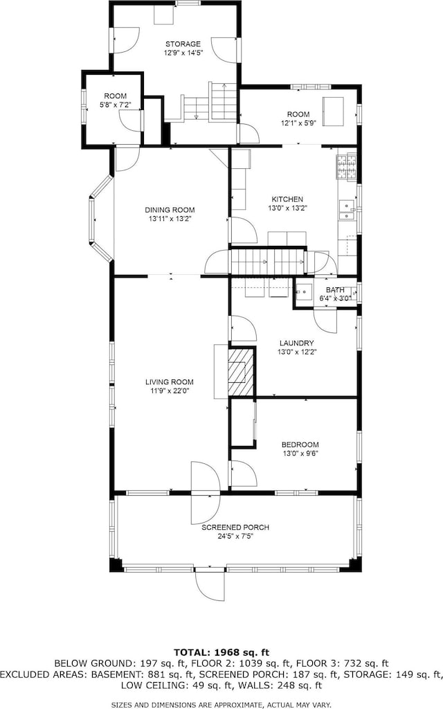 285 N Center St, Waterloo, IN 46793 - property floor plan