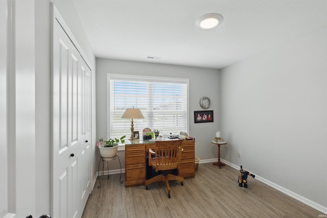 3436 Fawn Creek Blvd, Waterloo, IN 46793 - office area featuring light wood-style floors and baseboards