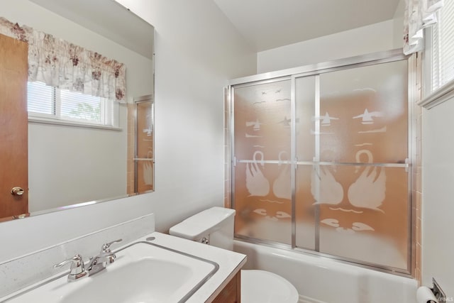 928 Hollyhill Dr, Fort Wayne, IN 46819 - full bathroom with vanity, toilet, and enclosed tub / shower combo