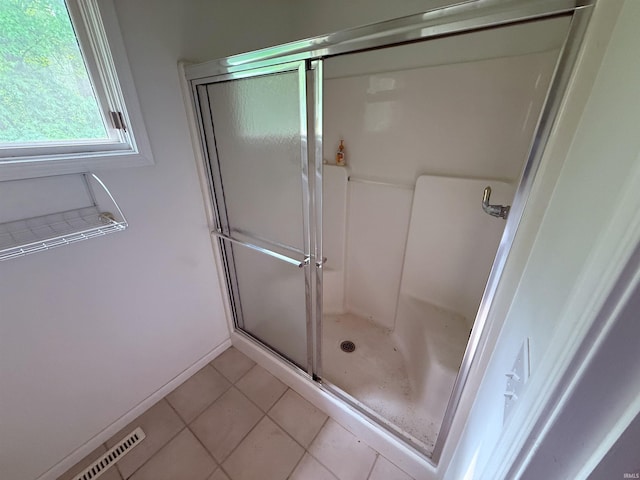 53172 Bracken Fern Dr, South Bend, IN 46637 - bathroom with a shower stall and tile patterned floors
