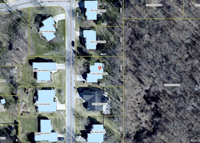 53172 Bracken Fern Dr, South Bend, IN 46637 - aerial view of property's location featuring property boundaries highlighted