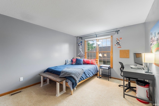15025 Water Oak Pl, Huntertown, IN 46748 - bedroom with carpet, baseboards, and a desk