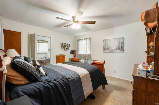 3106 W Brook Dr, Muncie, IN 47304 - bedroom with carpet and a ceiling fan