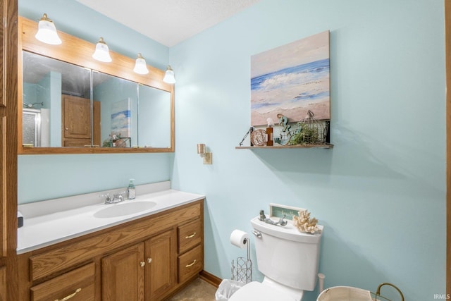 2395 State Road 427th Hwy, Waterloo, IN 46793 - bathroom with vanity, toilet, and a shower with door