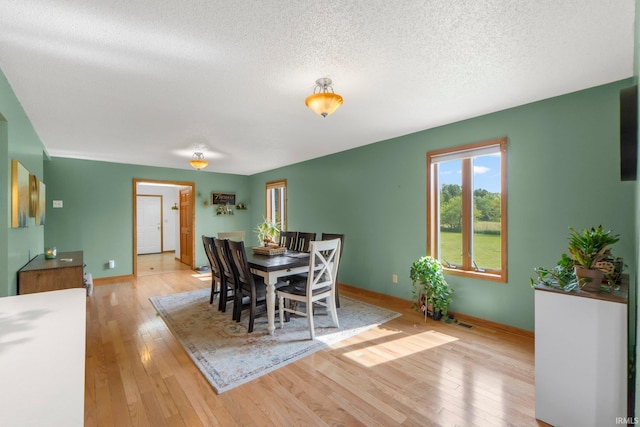 2395 State Road 427th Hwy, Waterloo, IN 46793 - dining room featuring hardwood / wood-style flooring, baseboards, and a textured ceiling