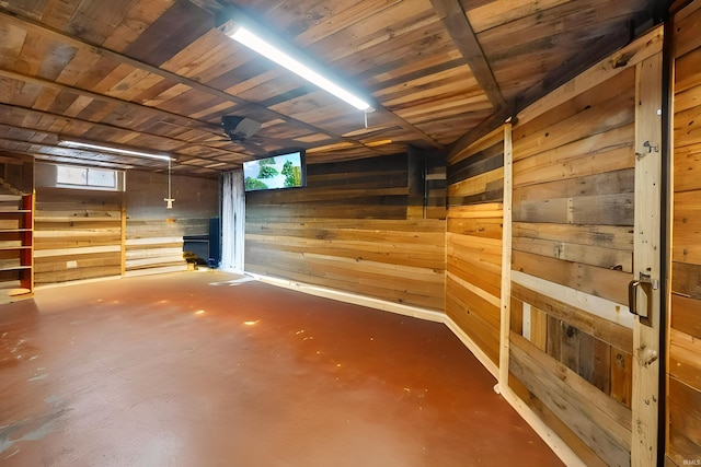2526 S Airport Rd, Monticello, IN 47960 - below grade area with wood walls and wood ceiling