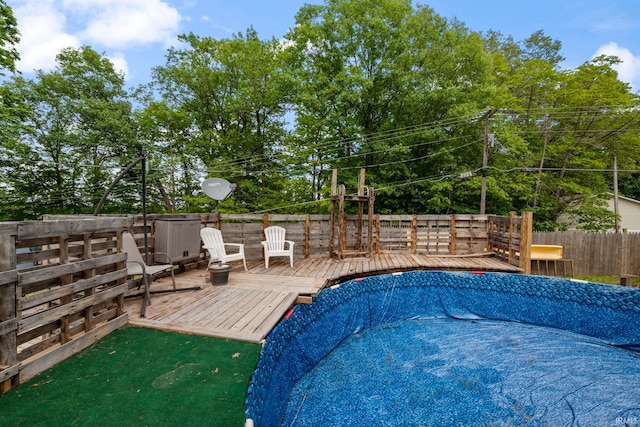 2526 S Airport Rd, Monticello, IN 47960 - view of swimming pool featuring a deck