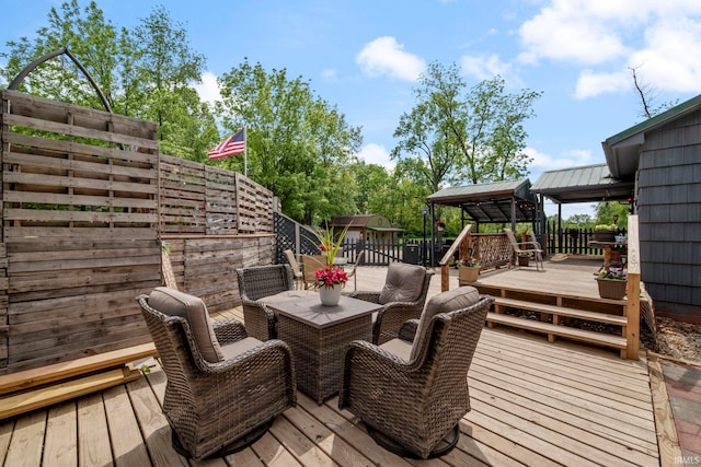 2526 S Airport Rd, Monticello, IN 47960 - deck with outdoor dining area