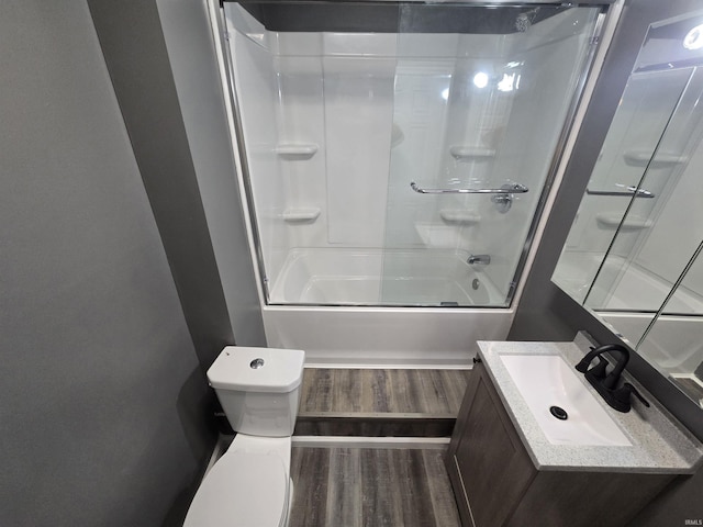 2914 Marian Ave, Lafayette, IN 47905 - full bath featuring wood finished floors, toilet, vanity, and shower / washtub combination