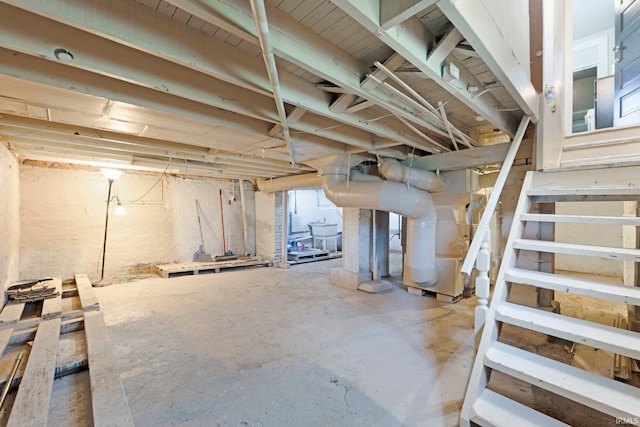 3422 S Calhoun St, Fort Wayne, IN 46807 - unfinished basement featuring stairs