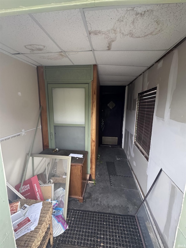 457 E Leith St, Fort Wayne, IN 46806 - corridor featuring a drop ceiling