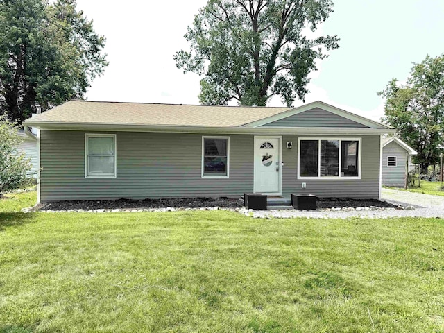 3833 Clover Dr, Newburgh, IN 47630 - ranch-style house with entry steps and a front yard
