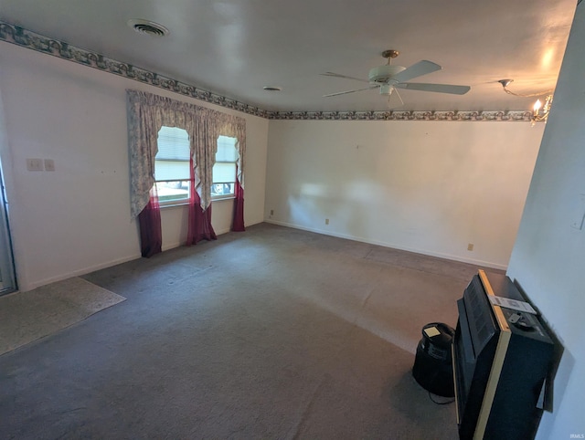 417 S Linn Grove Ave, Berne, IN 46711 - carpeted spare room featuring a ceiling fan and baseboards
