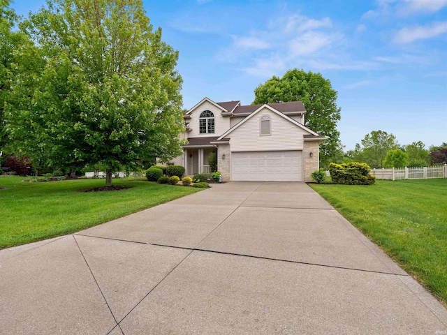10215 Tidewater Trl, Fort Wayne, IN 46845 - traditional home with concrete driveway and brick siding