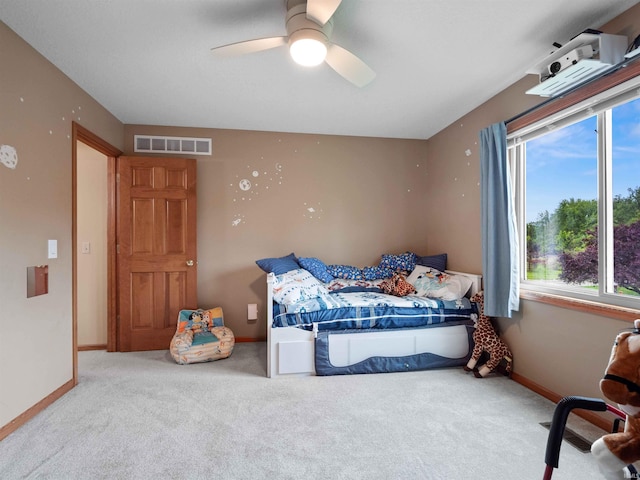 10215 Tidewater Trl, Fort Wayne, IN 46845 - carpeted bedroom featuring baseboards and a ceiling fan