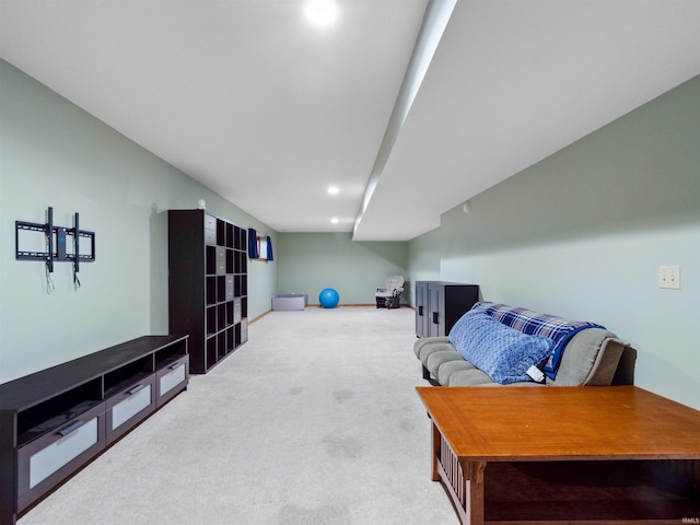 10215 Tidewater Trl, Fort Wayne, IN 46845 - sitting room featuring carpet, baseboards, and recessed lighting