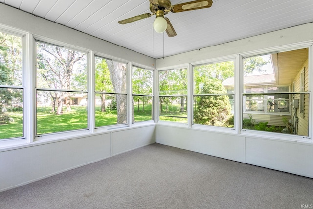 5709 Bayswater Ct, South Bend, IN 46614 - unfurnished sunroom with healthy amount of natural light and a ceiling fan