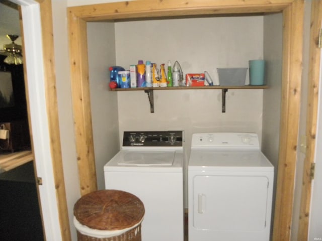 3116 Truesdel Rd, Gosport, IN 47433 - laundry area featuring separate washer and dryer