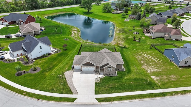 17009 Hamptons Pkwy, New Haven, IN 46774 - aerial perspective of suburban area featuring a nearby body of water