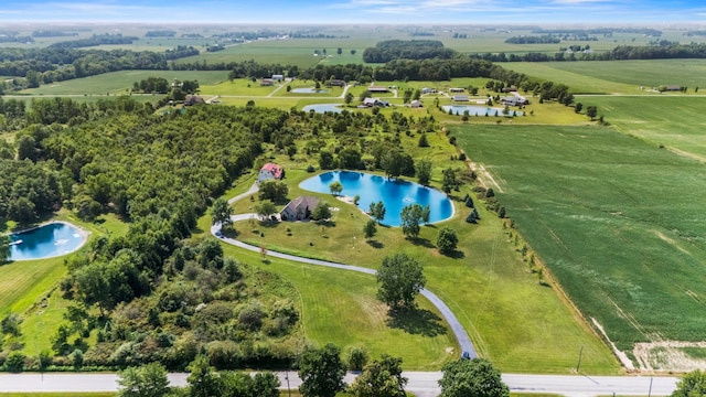 6378 N 100 E, Ossian, IN 46777 - aerial view of property's location featuring rural landscape and a nearby body of water
