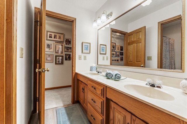 6378 N 100 E, Ossian, IN 46777 - bathroom featuring double vanity and baseboards
