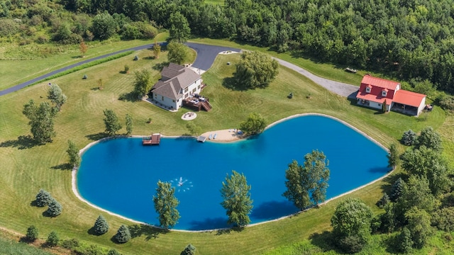 6378 N 100 E, Ossian, IN 46777 - bird's eye view of a nearby body of water and a heavily wooded area