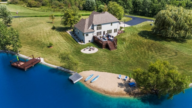 6378 N 100 E, Ossian, IN 46777 - aerial view of property and surrounding area with a large body of water