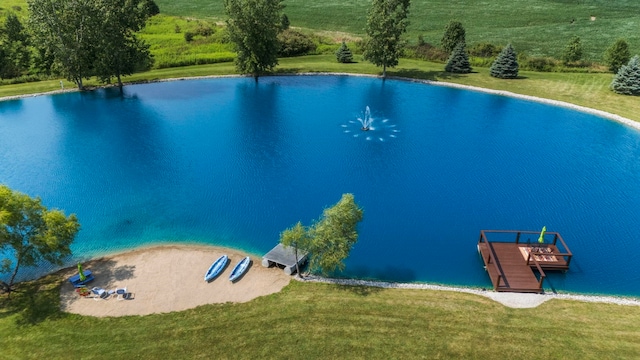 6378 N 100 E, Ossian, IN 46777 - view of pool with a water view and a lawn