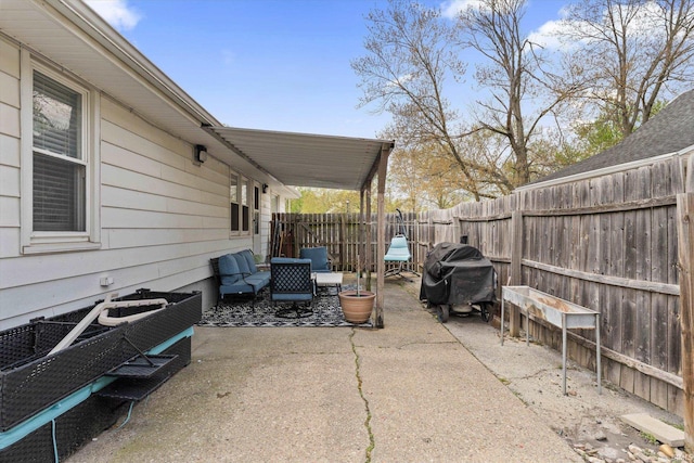 2614 N Main St, Mishawaka, IN 46545 - fenced backyard with a patio area and a grill