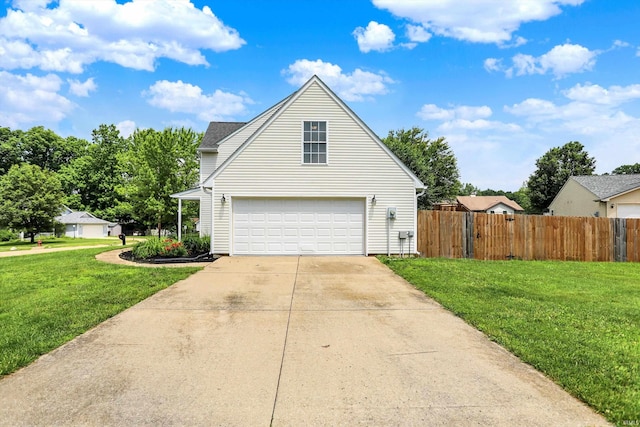 843 S Lantern Ln, Ellettsville, IN 47401 - view of side of property with concrete driveway and an attached garage