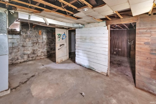 232 E Grove St, Mishawaka, IN 46545 - unfinished below grade area with concrete block wall