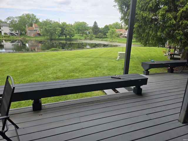 1300 Winding Ridge Ln Unit C-8, Valparaiso, IN 46383 - deck with a water view and a yard